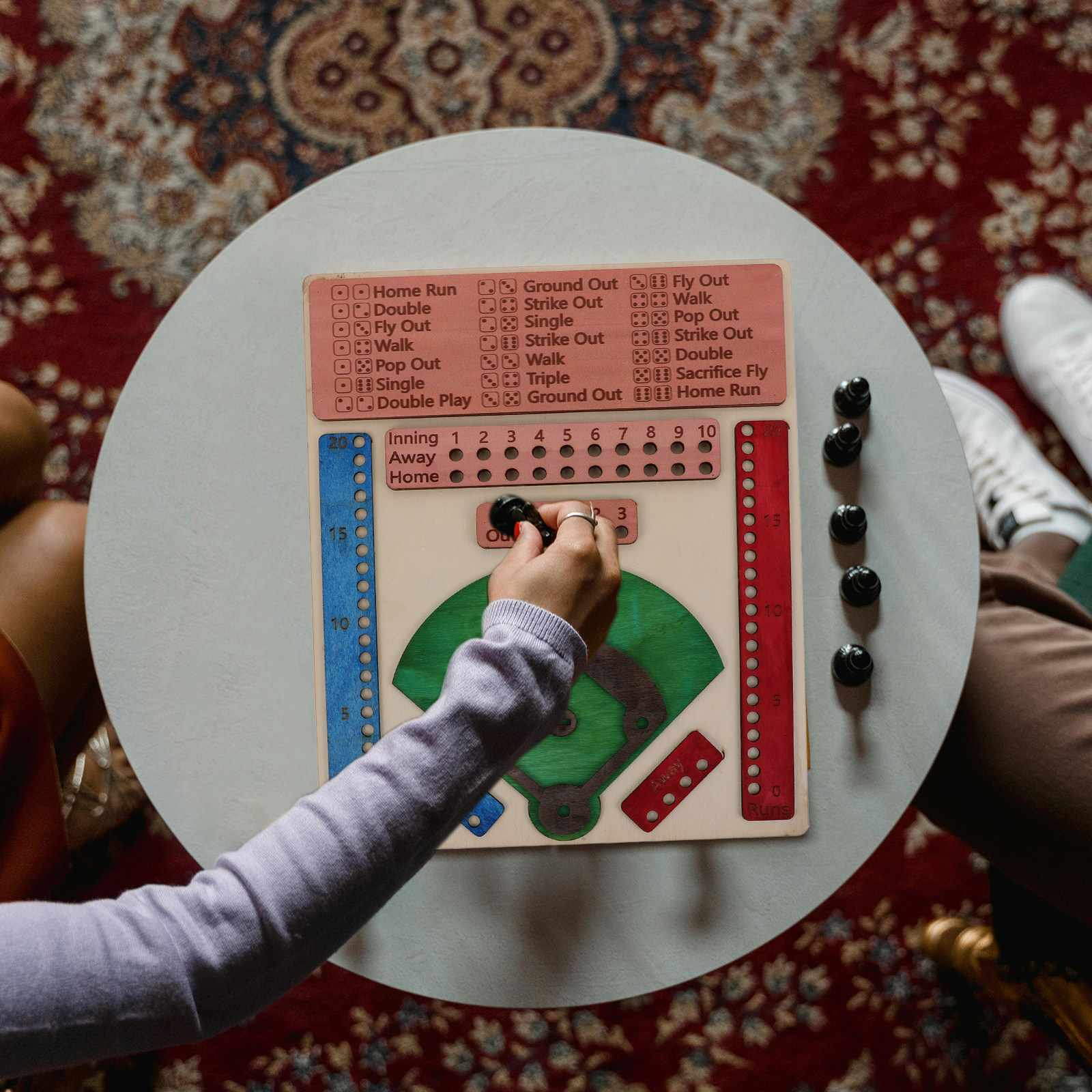 Party Games Competition - Wooden Baseball Board Game for Party