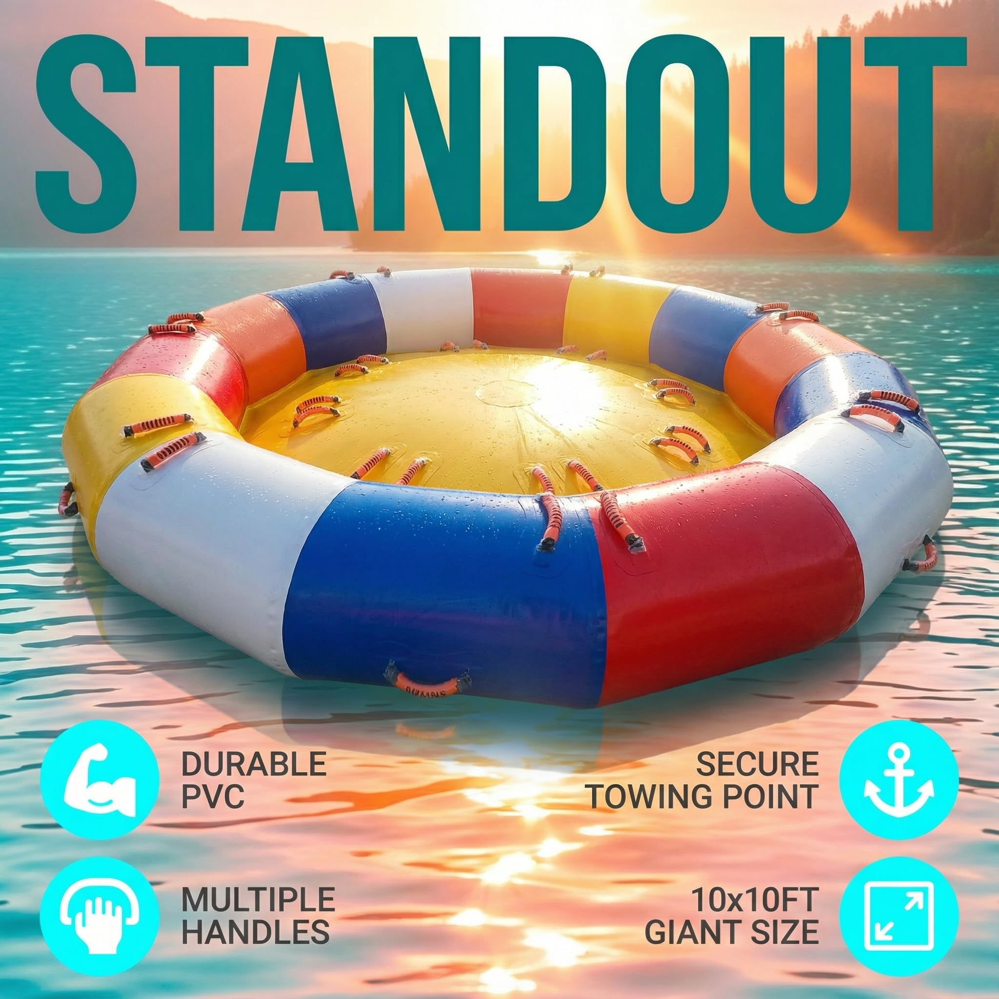 10FT Inflatable Disco Boat Spi - Party Games For Large Groups avaliação e preço