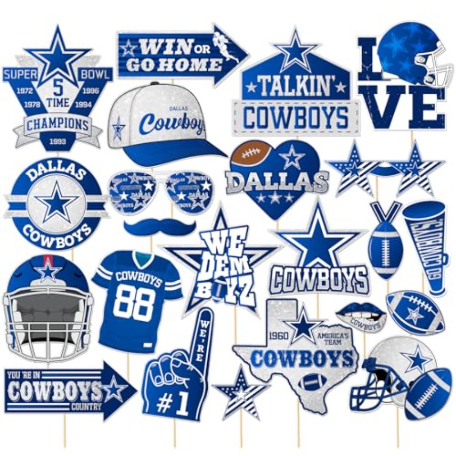 Cowboy Football Photo Booth Pr - Party Games No Props avaliação e preço