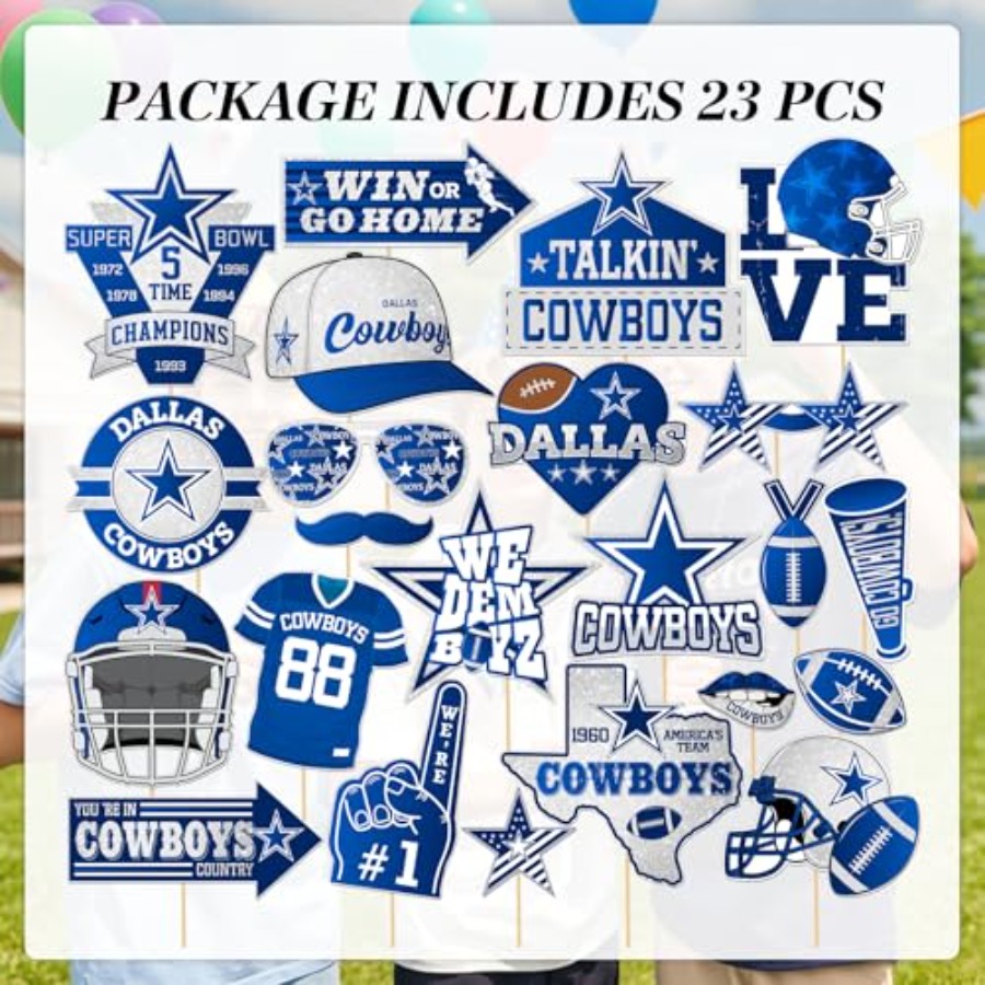Cowboy Football Photo Booth Pr - Party Games No Props avaliação e preço