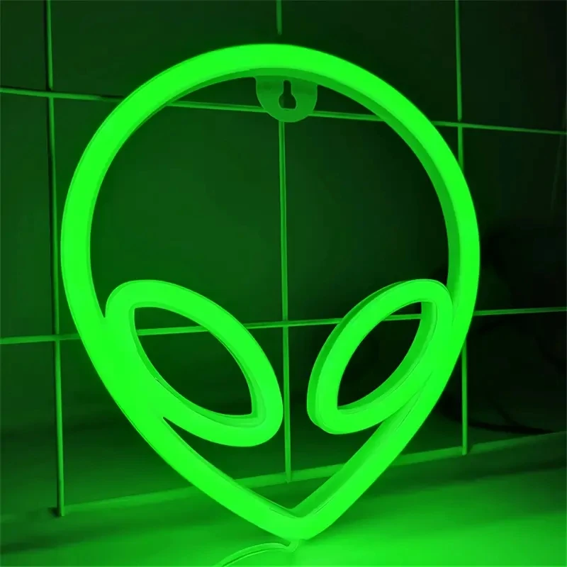 Green Alien Neon Signs for Wal - Party Games Switch avaliação e preço