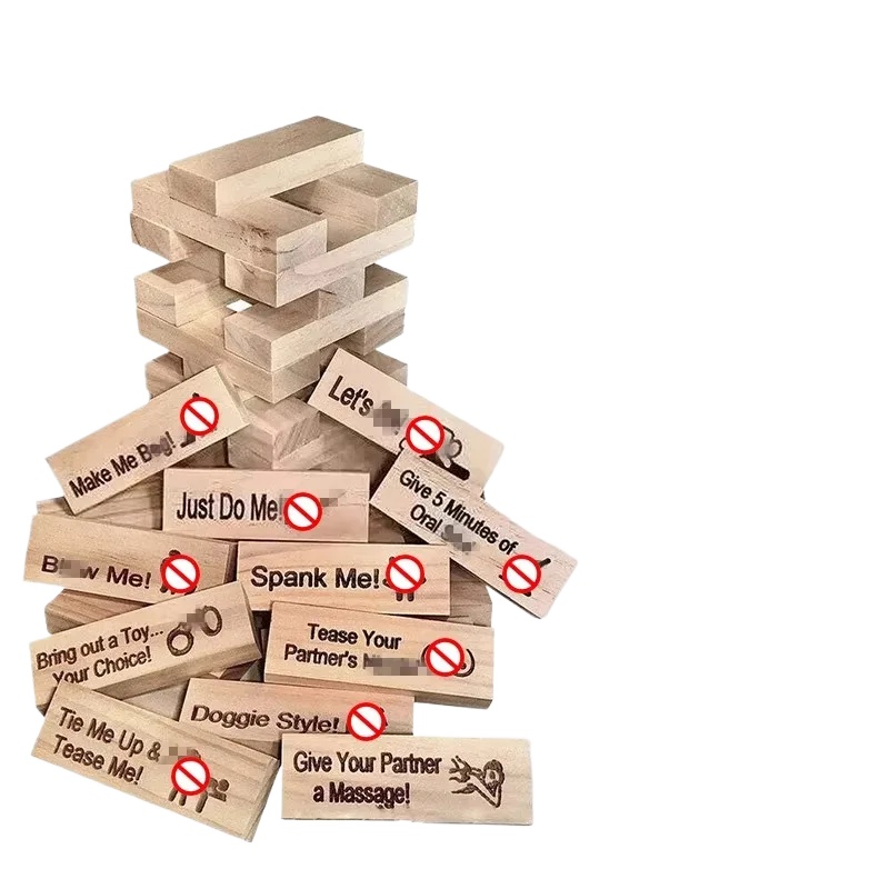 48 PCS Block Tower Game Couple - Party Games Ideas For Adults avaliação e preço