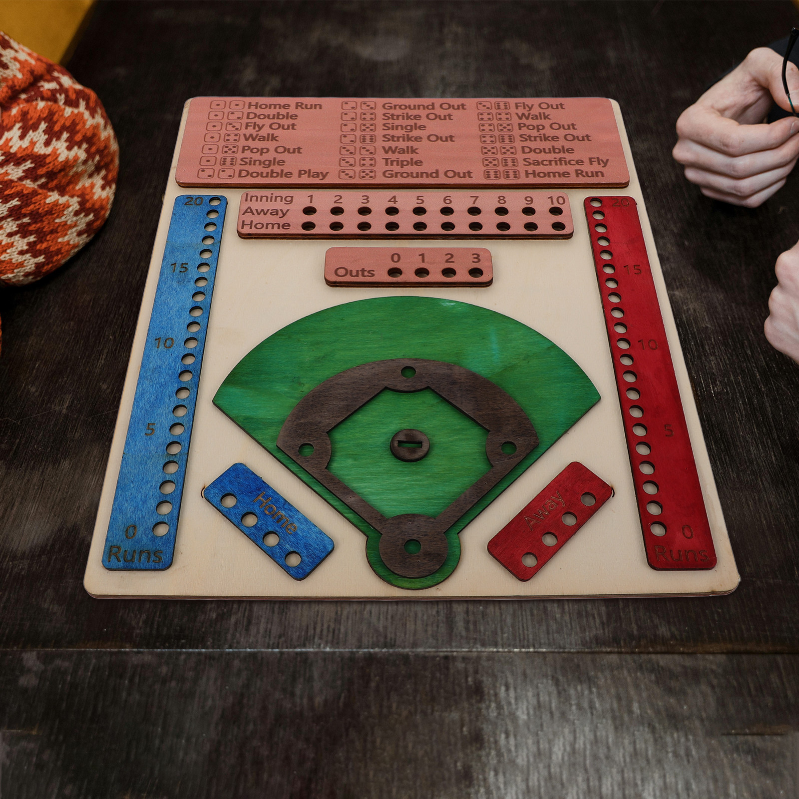 Wooden Baseball Board Game for - Party Games Competition avaliação e preço