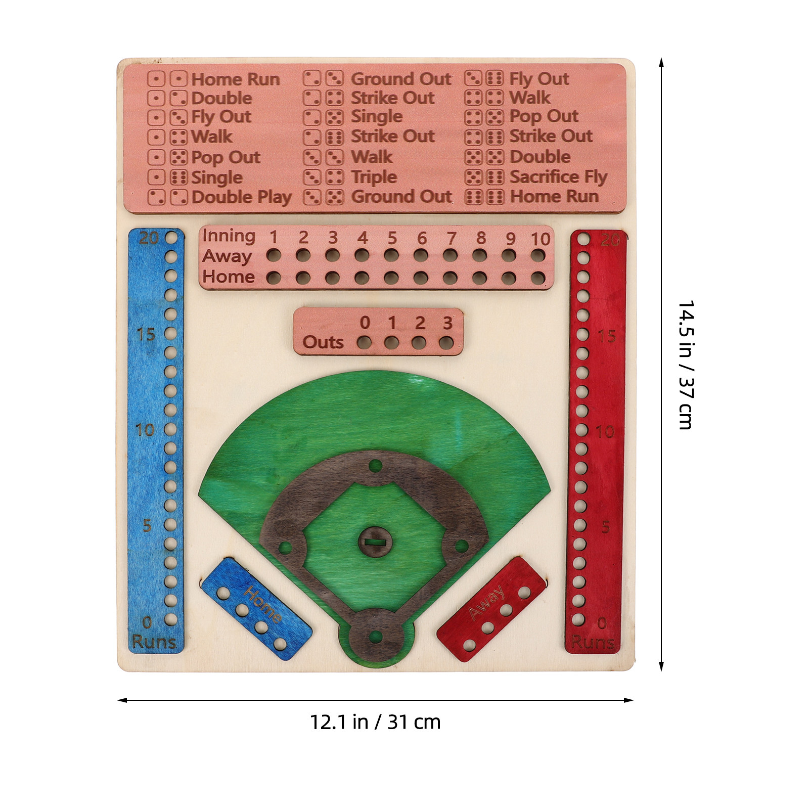 Wooden Baseball Board Game for - Party Games Competition avaliação e preço