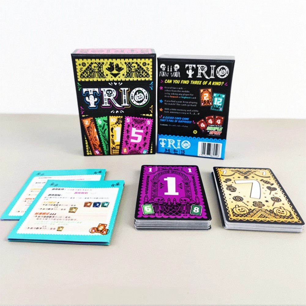 Strategic Card Board Game TRIO - Party Games Entertainer avaliação e preço