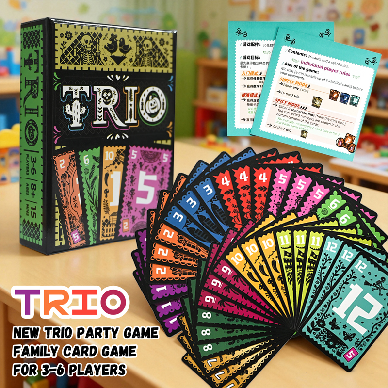 Strategic Card Board Game TRIO - Party Games Entertainer avaliação e preço