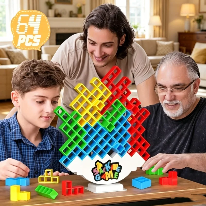 Colorful Stacking Blocks Balan - Party Games Competition avaliação e preço