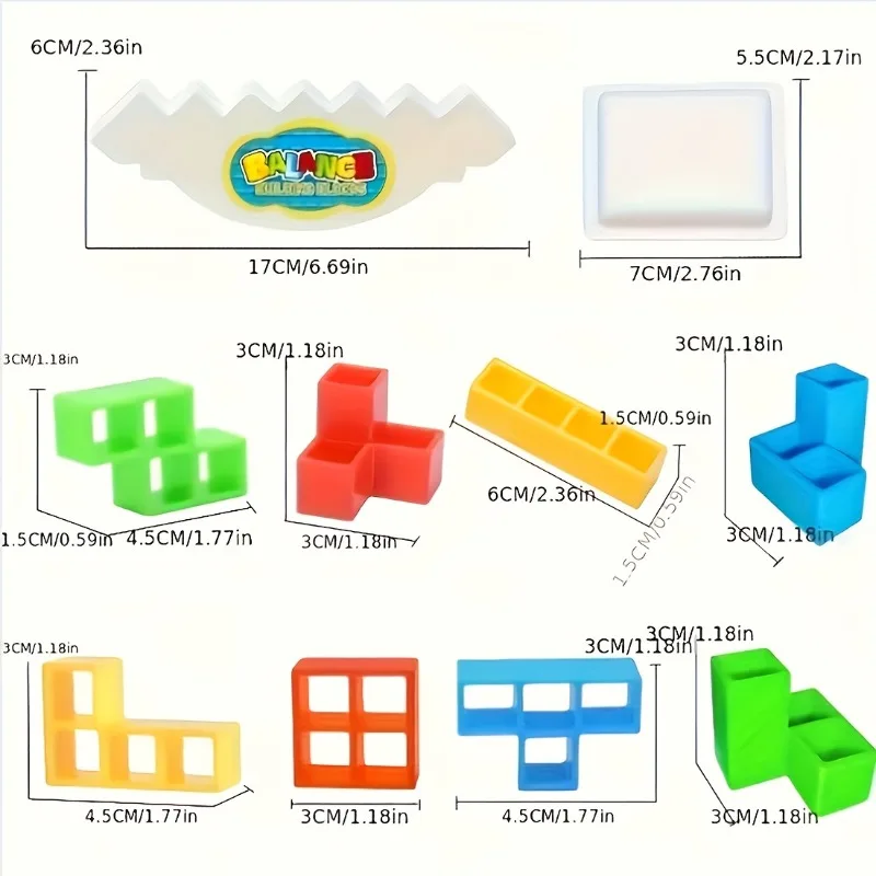 Colorful Stacking Blocks Balan - Party Games Competition avaliação e preço