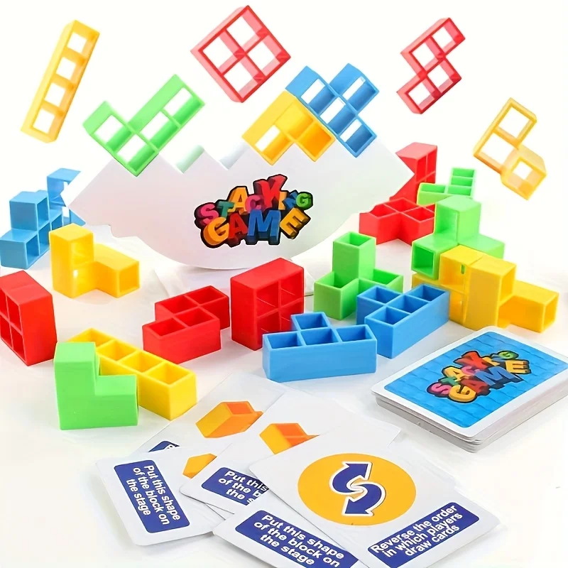 Colorful Stacking Blocks Balan - Party Games Competition avaliação e preço