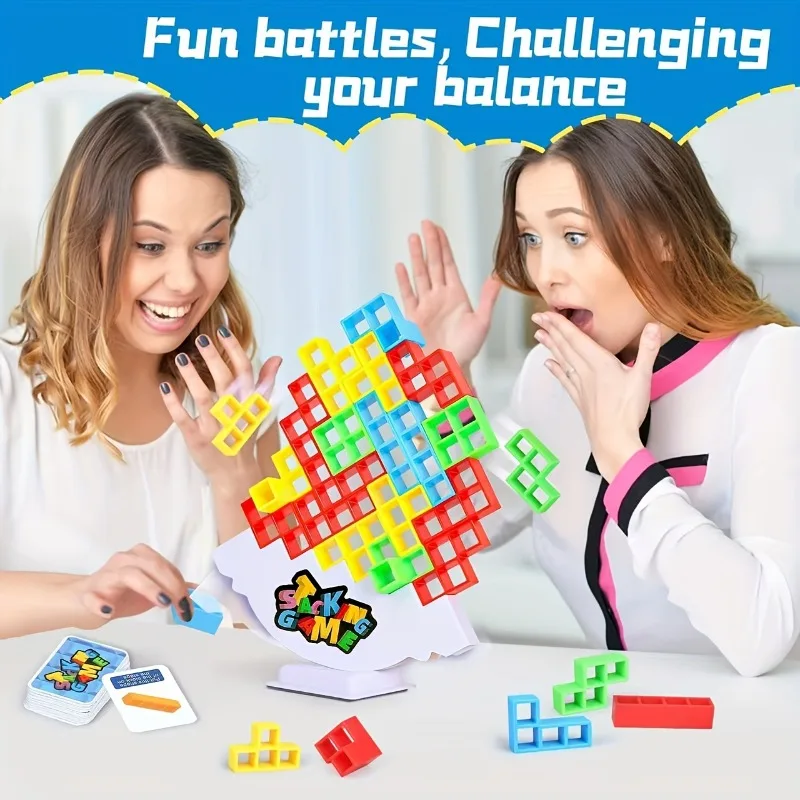Colorful Stacking Blocks Balan - Party Games Competition avaliação e preço
