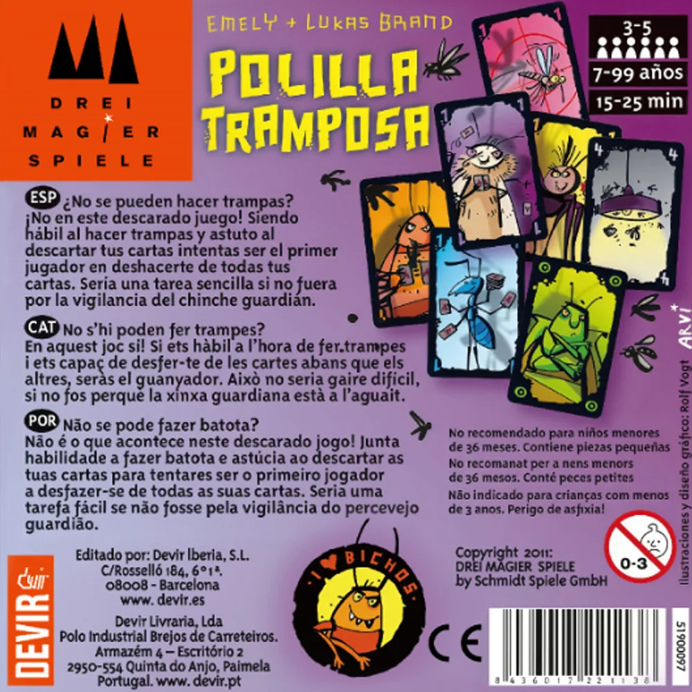Spanish Polilla Tramposa Card  - Party Games Juego avaliação e preço