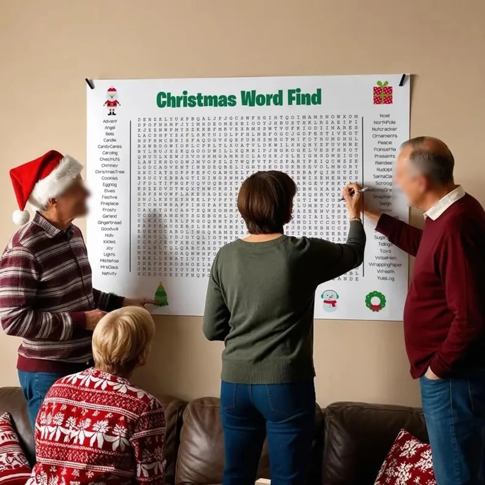Large Christmas Word Search Po - Party Games For Large Groups avaliação e preço