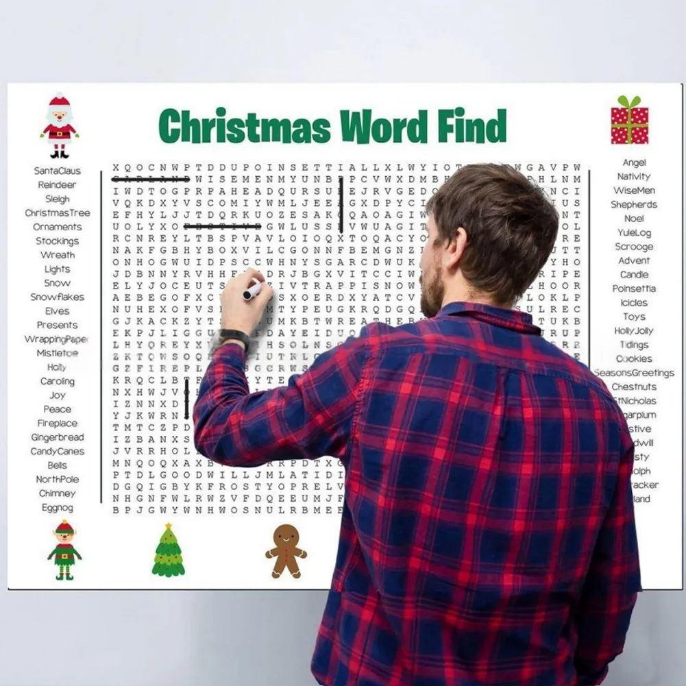 Large Christmas Word Search Po - Party Games For Large Groups avaliação e preço