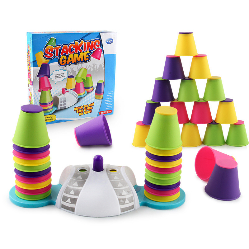 Folding Cup Stracking Game spo - Party Games Competition avaliação e preço
