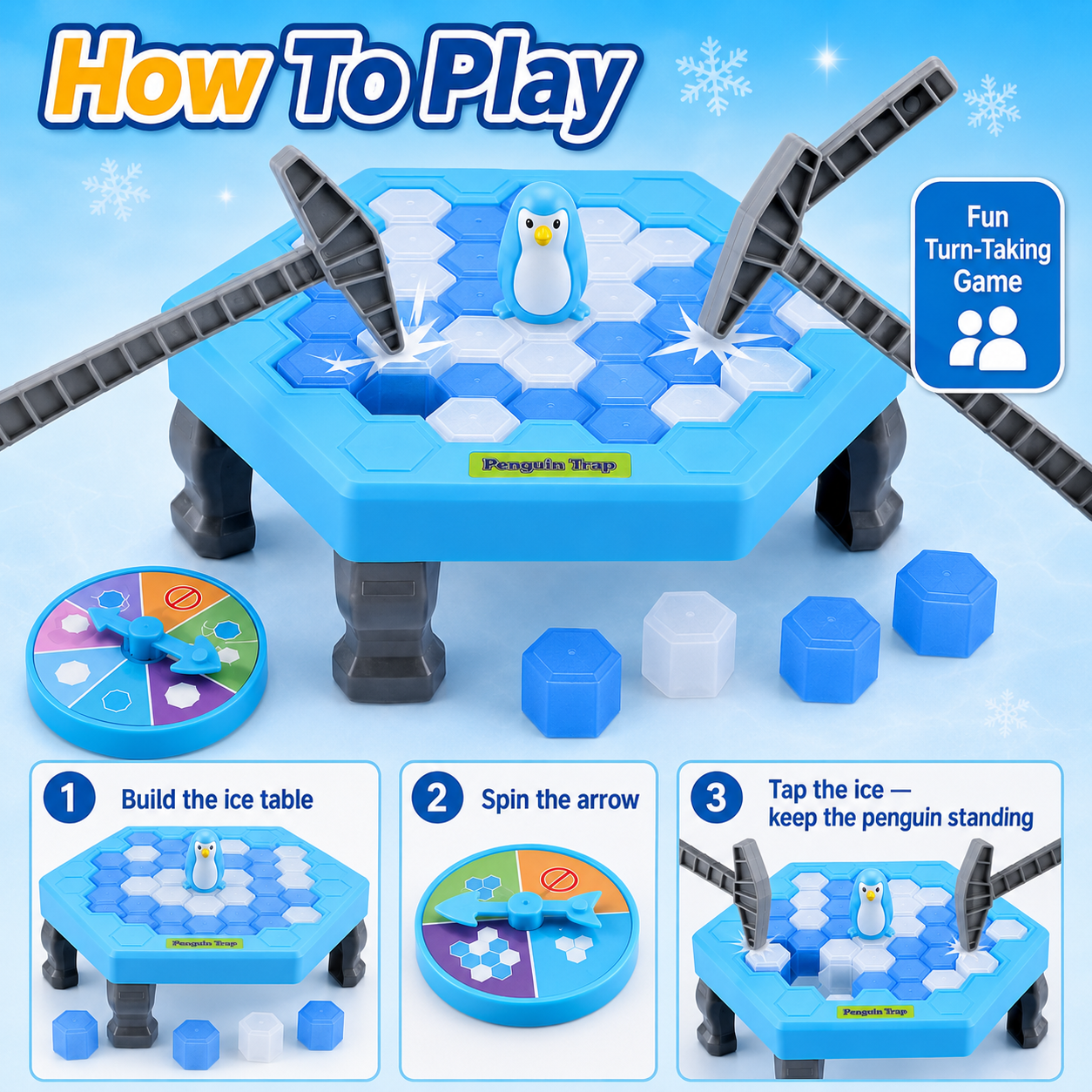 Penguin Breaking Ice Table Gam - Party Games Juego avaliação e preço