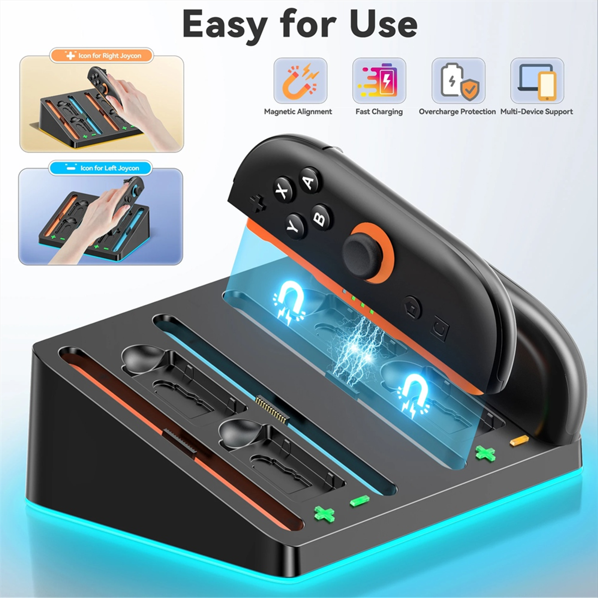 New 3C-Charging Dock for Switc - Party Games Switch avaliação e preço
