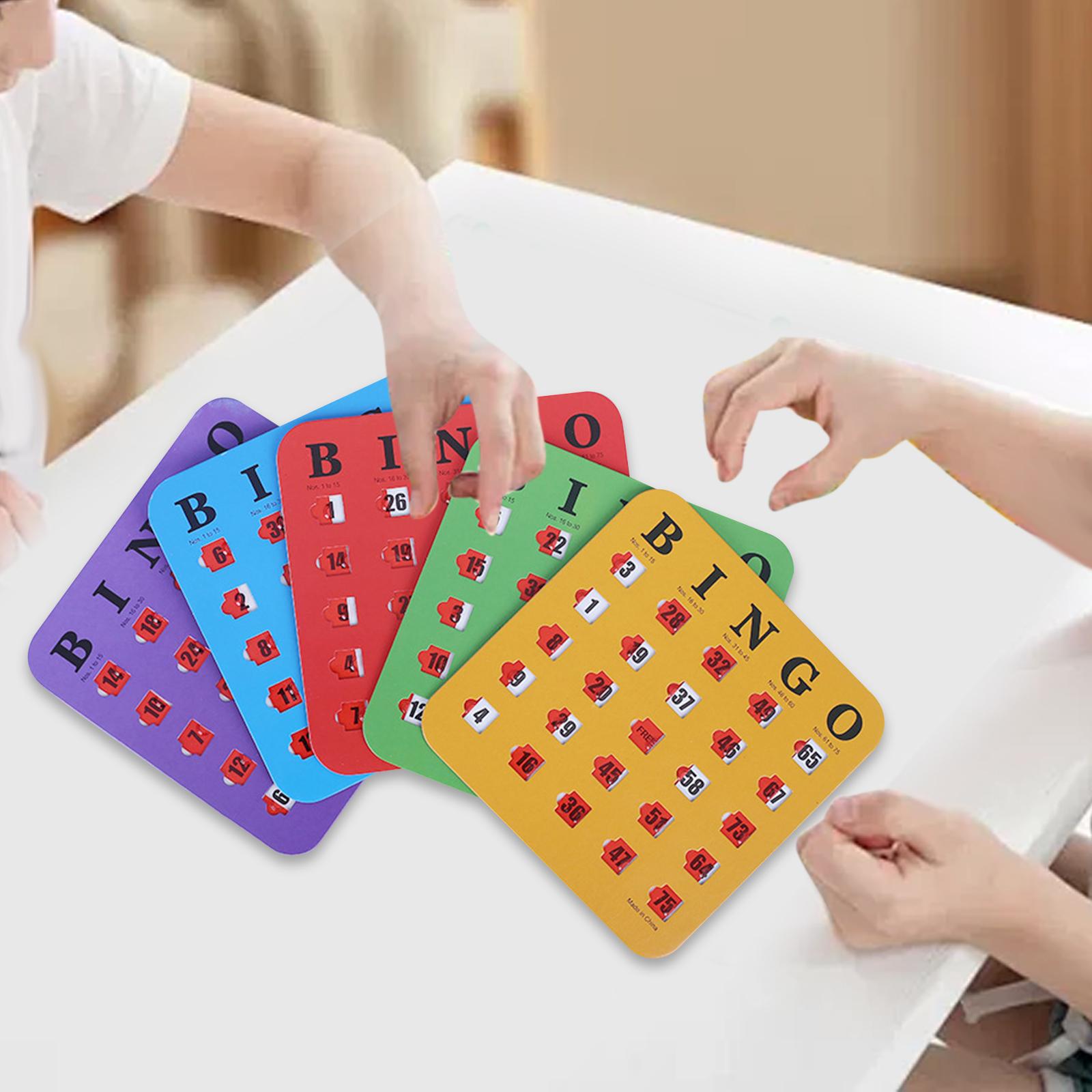 5 Pieces Large Print Bingo Car - Party Games For Large Groups avaliação e preço