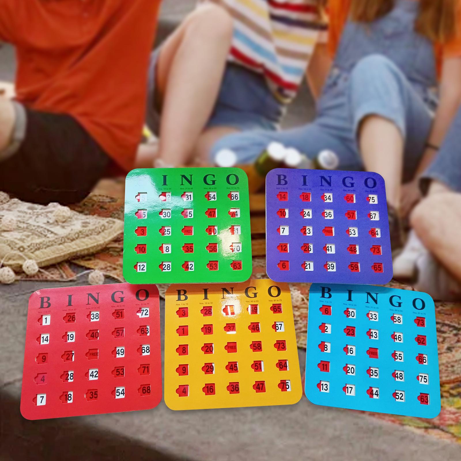 5 Pieces Large Print Bingo Car - Party Games For Large Groups avaliação e preço
