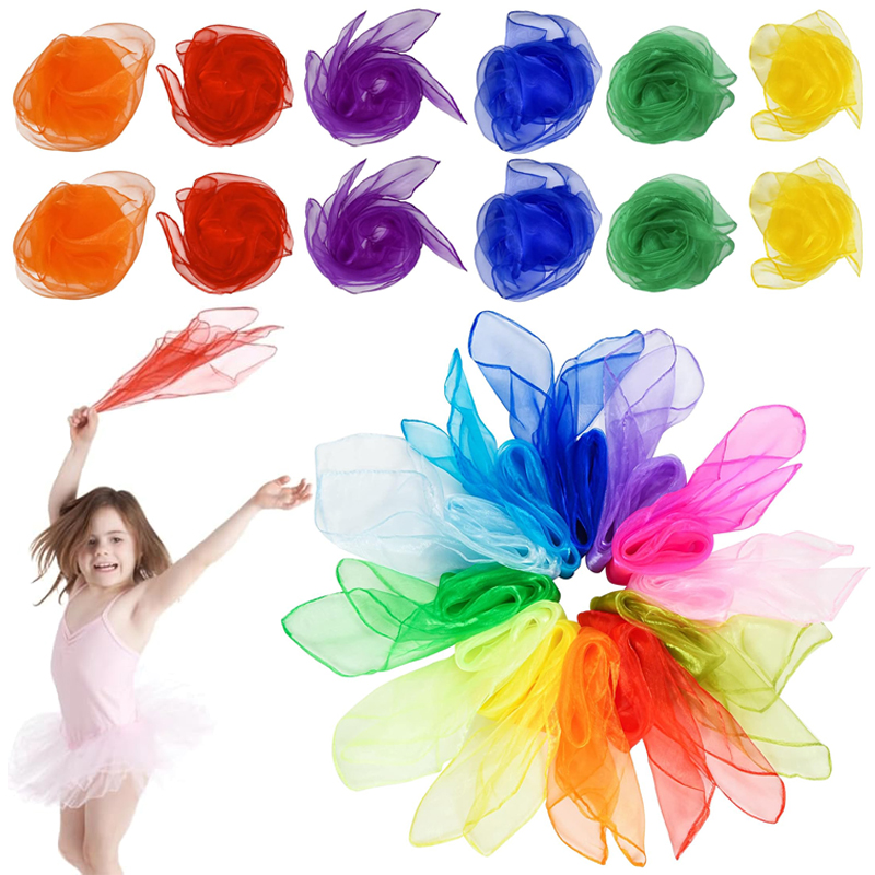 Six Color Silk Scarf Party Fav - Party Games No Props avaliação e preço