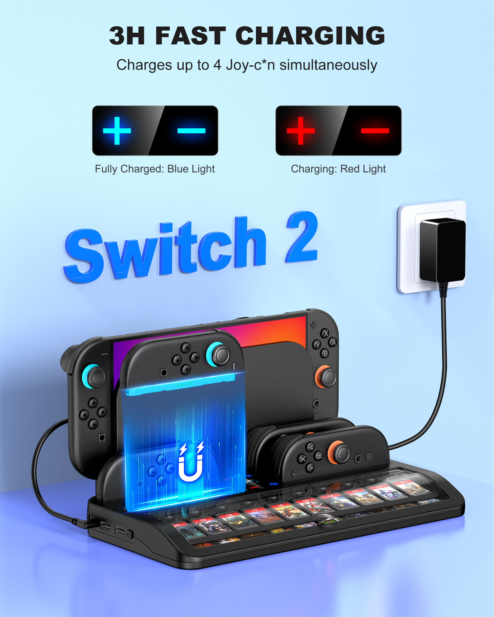 BEBONCOOL SC200 Switch2 Chargi - Party Games Nintendo Switch avaliação e preço