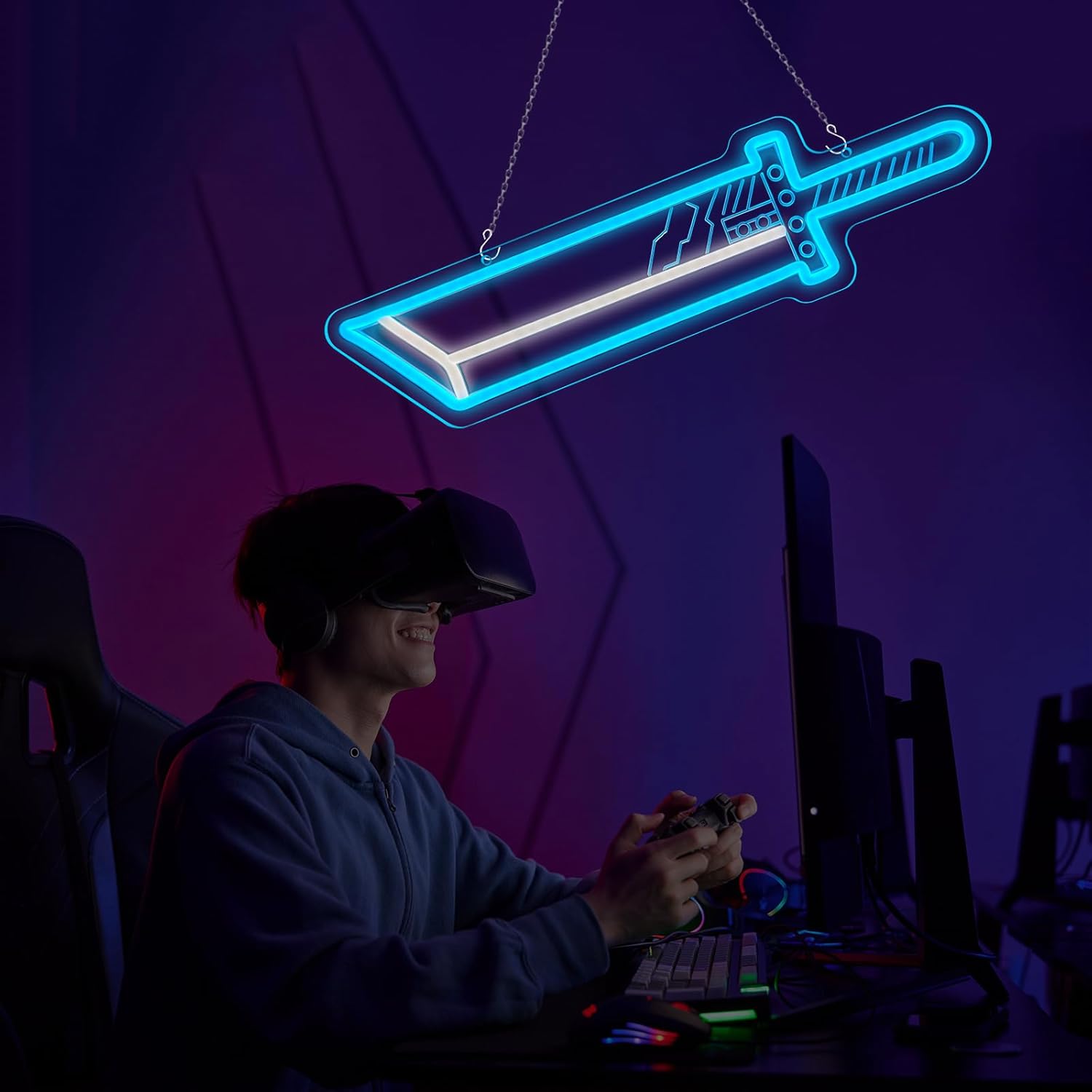 Sword Neon Signs for Wall Deco - Party Games Switch avaliação e preço