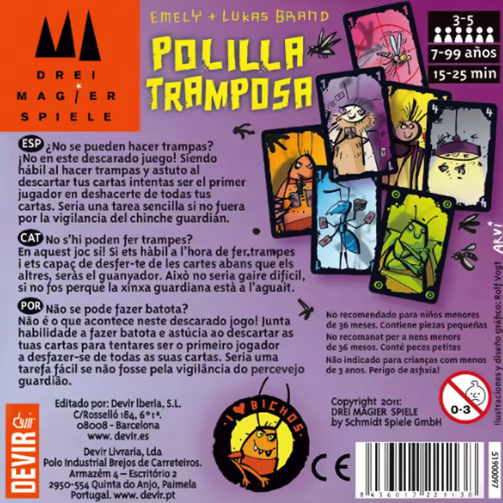 Polilla Tramposa Board Games T - Party Games Juego avaliação e preço