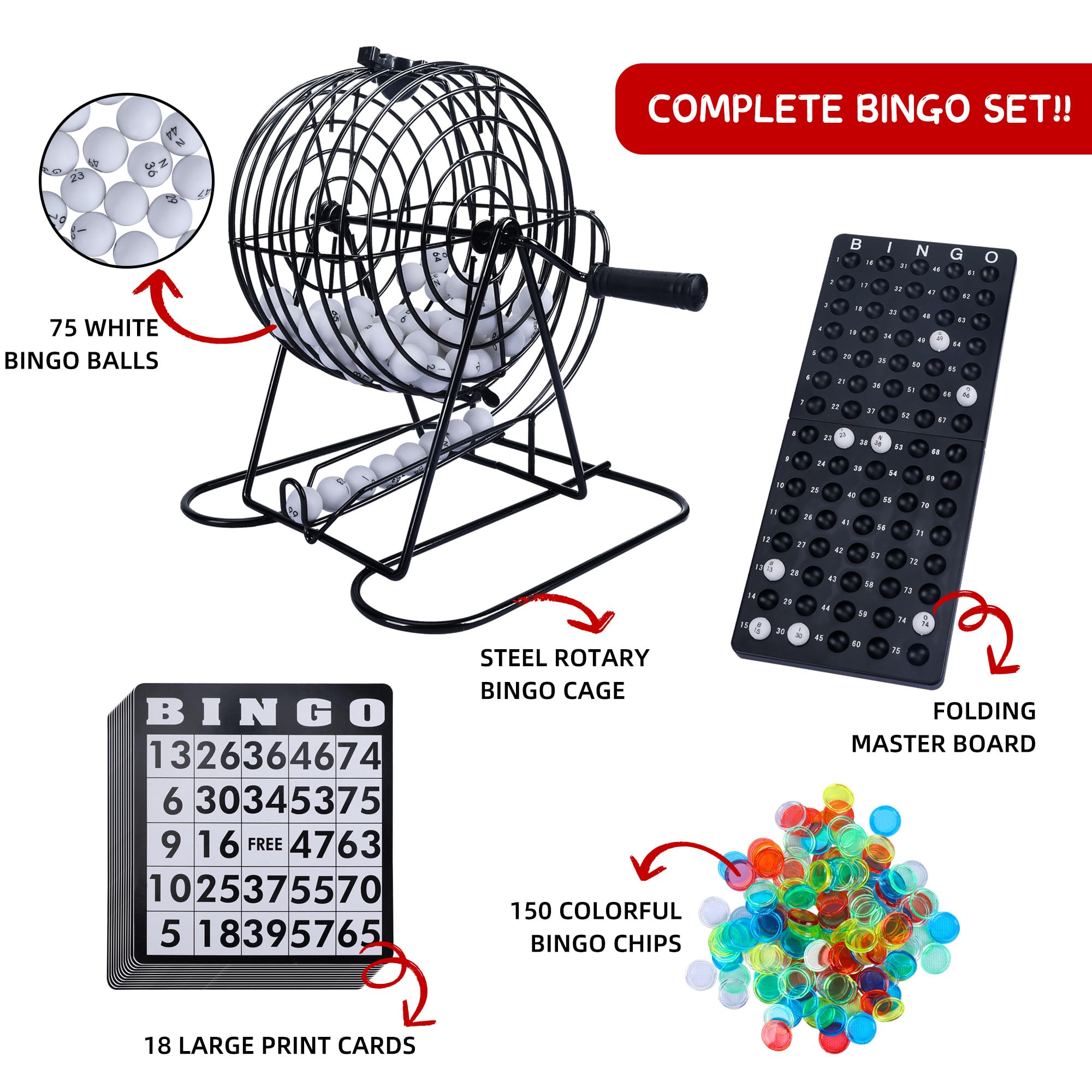 Bingo Game Set for Adults and  - Party Games For Large Groups avaliação e preço