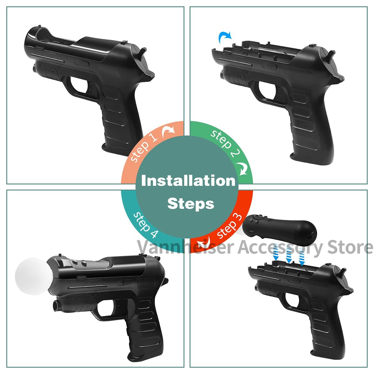 2PCS Somatosensory Handle Gun- - Party Games Playstation avaliação e preço